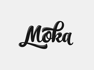 Shiny Moka coffee logo moka plastic shine typography