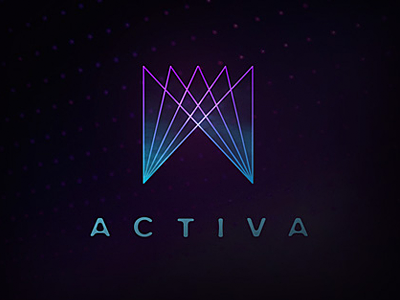 Activa beam fog laser lighting logo modern purple sound