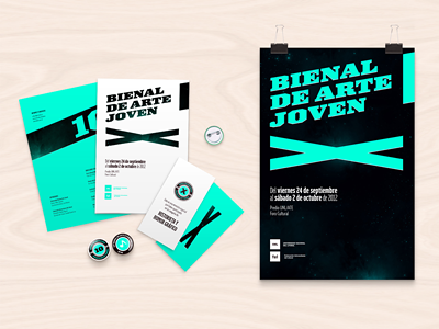 Bienal de Arte Joven argentina art badge bienal bienale biennial card flyer joven pins poster santa fe stationery ten x youth