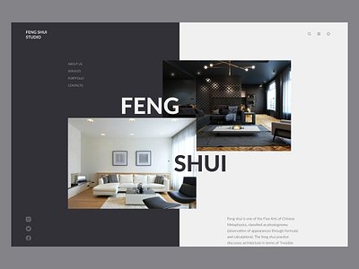 Feng Shui Studio Website Design design fengshui minimorphism ui website миниморфизм