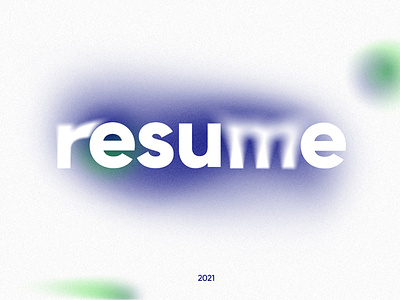 Resume cv design figma gradient graphic design resume typography