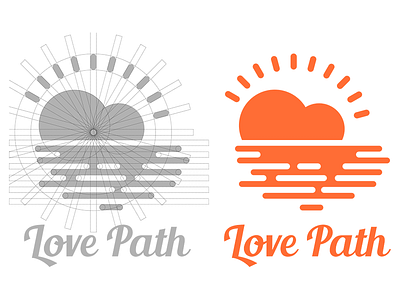 Love Path Logo Grid design logo