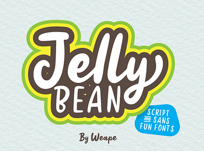 Jelly Bean - Fun Fonts branding brush calligraphy font hand lettering lettering logo logotype poster typedesign typography