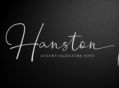 Hanston - Luxury Signature Font font social media typography