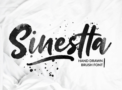 Sinestta branding brush font calligraphy drawing font hand drawn hand lettering lettering logo poster script type type design typedesign typeface typography