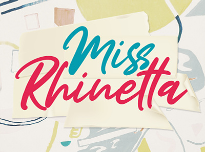 Miss Rhinetta - Handwritten Font branding calligraphy fashion font hand lettering lettering logo logotype packaging script summer type design typography