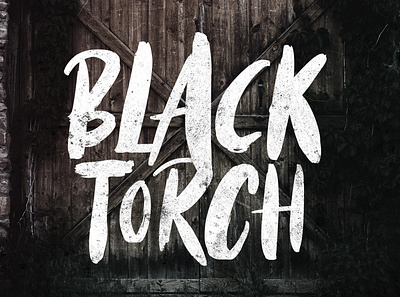 Black Torch - Dry Brush Font font logo paintbrush poster type design