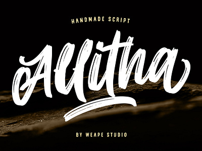 Allitha Handmade Brush Script brush brush font calligraphy cover design drawing font hand lettering illustration ink lettering logo script type design typography