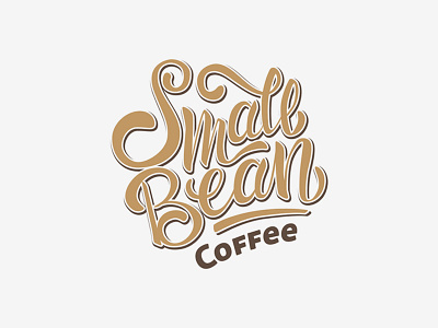 Logo Small Bean Coffee branding calligrphy coffee font hand lettering happy lettering logo typedesign typography