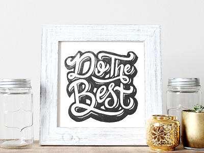 Do The Best branding calligraphy font hand lettering happy idea lettering logo type design typedesign typeface typography