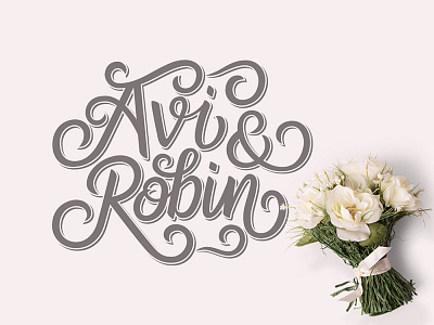 Avi & Robin calligraphy drawing font hand lettering lettering type design typography