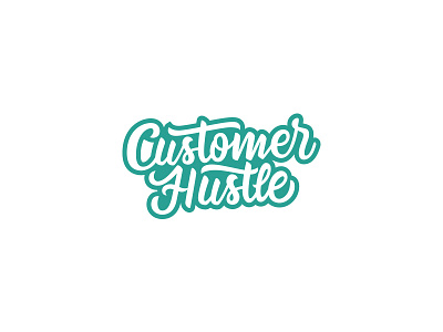 Logo for 'Customer Hustle' branding calligraphy drawing font hand lettering lettering logo logo design type design typography