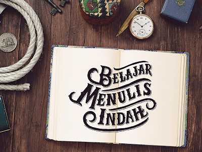 Belajar Menulis Indah calligraphy drawing font hand lettering lettering type design typography