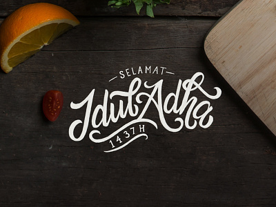 Selamat Idul Adha 1437 H calligraphy drawing flyer font fonts hand lettering lettering poster type design typography