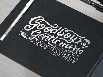 Goodboy Gentlemen Logo branding calligraphy drawing font hand lettering lettering logo logo design type design typography