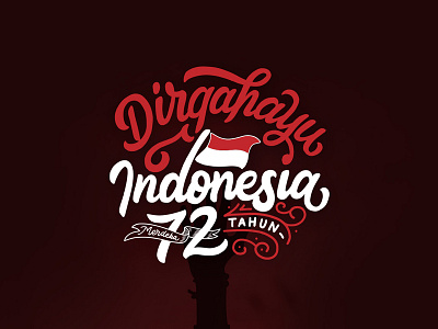 Dirgahayu Indonesia ! badge handlettering illustration indonesia lettering poster ribbon tshirt typography vintage