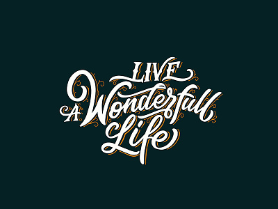 Live A Wonderful Life font hand lettering lettering logo font logo maker logotype script type typewritter typography