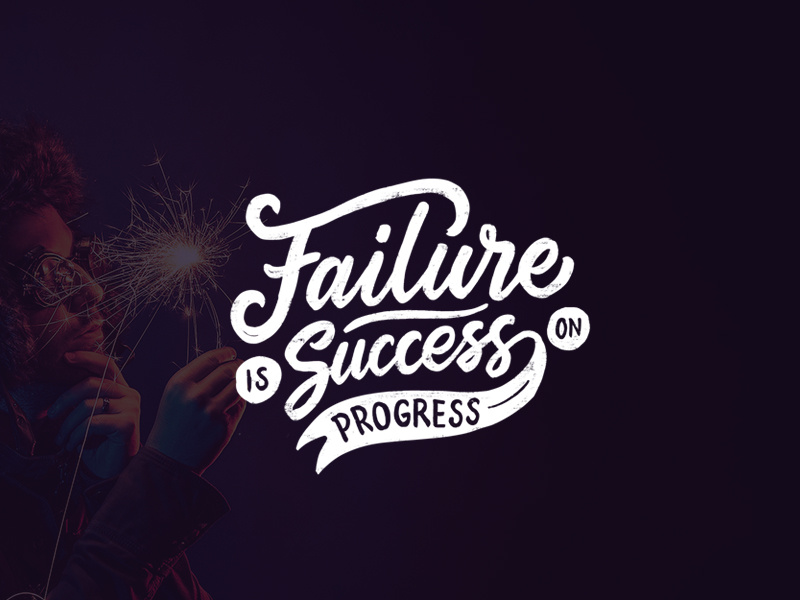 Failure Is Success On Progress logo maker typewritter logo font logotype script font type typography lettering hand lettering