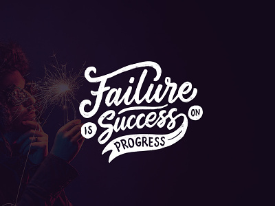 Failure Is Success On Progress font hand lettering lettering logo font logo maker logotype script type typewritter typography