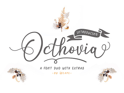 Octhovia Font Duo and Extras branding calligraphy calligrphy cover album doodle font fonts hand lettering lettering logo logo font logo maker logotype modern calligraphy poster script signature font type design typewritter typography