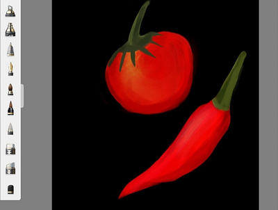 Chilli tomato illustration adobe illustrator branding chilli custom customize design design graphic design illustration popular recent sketch tomato trending vector