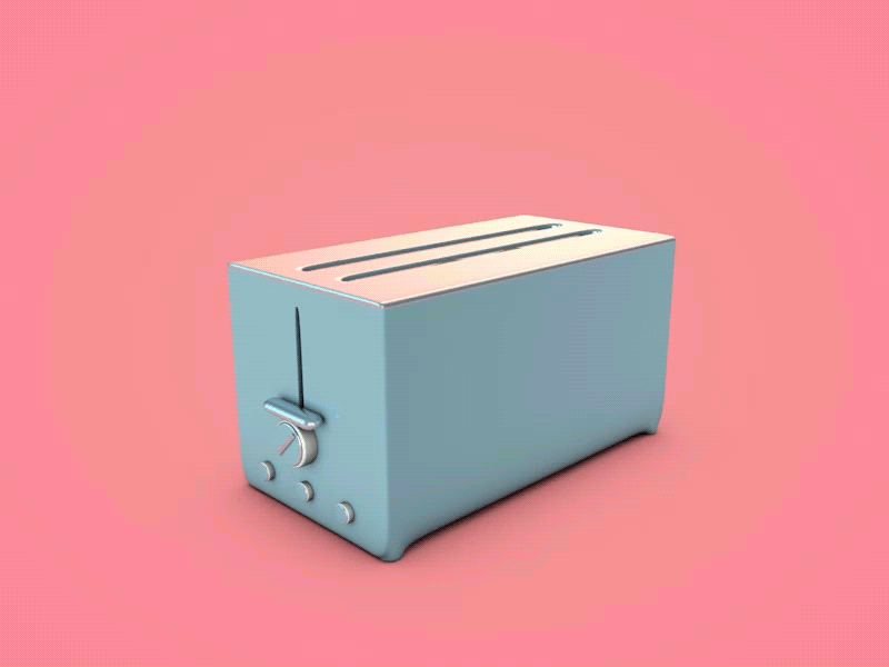 Happy Toast 3d animation cinema4d toast toaster