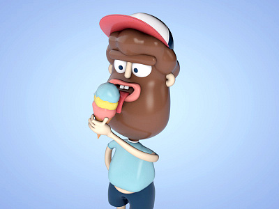 Wolf Boy animation boy cap cinema4d ice cream photoshop wolf