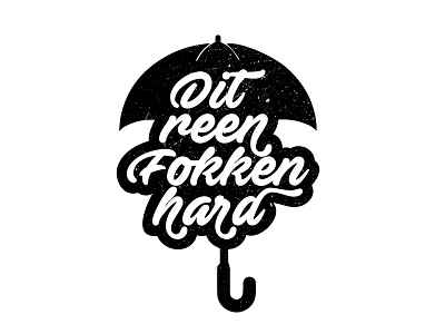 Stormburg ilustrator rain type poster typography umbrella