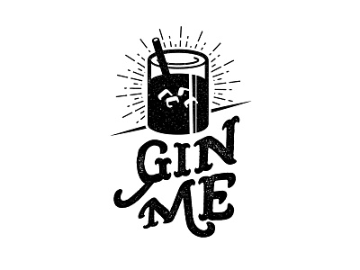 Gin Me gin handcrafted poster typography