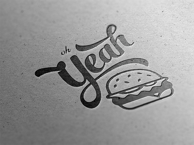 Oh Yeah adobe illustrator burger handcrafted type typography