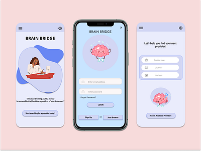 Brain Bridge App design ui ux