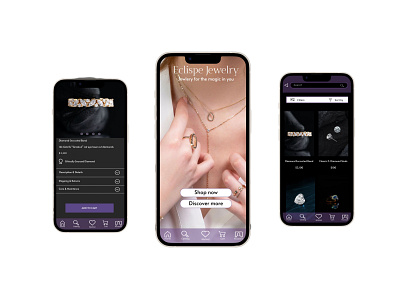 Eclispe Jewelry design ecommerce feedback jewelry ui ux