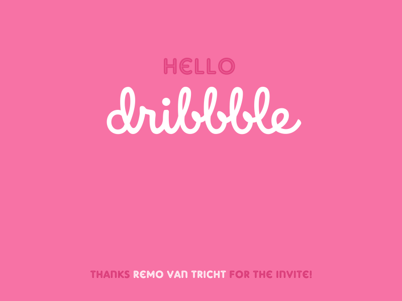 Hello Dribbble, please be nice :) debuts first gif invite
