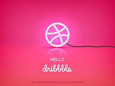 Hello Dribbble! dribble hello