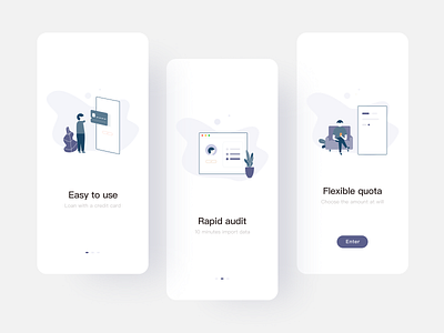 Guide Pages - Loan app design financial guide page illustration