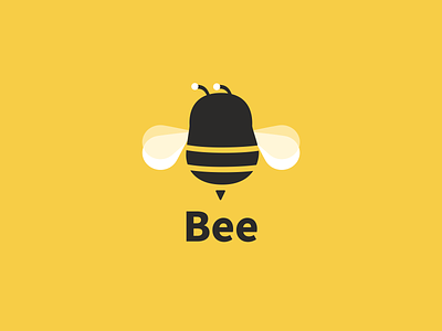 A Cute Bee banding icon illustration logo