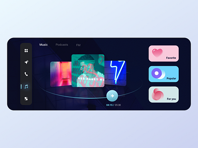 HMI Design hmi interface music radio ui ux