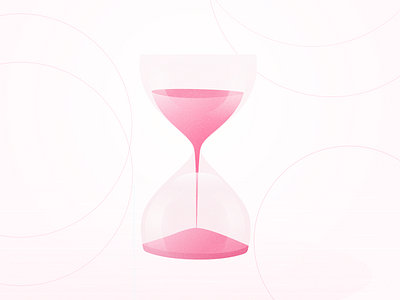 Sandglass countdown illustration loading sandglass time