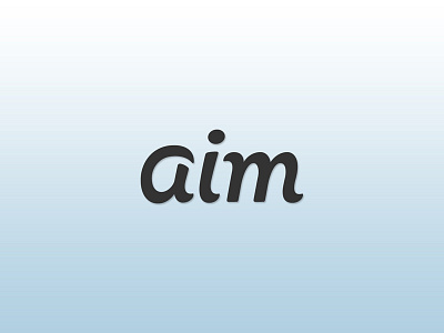 Aim Wordmark redesign script social network wordmark