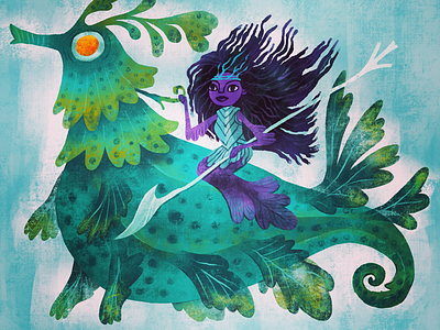 Mermaid concept design illustration procreate
