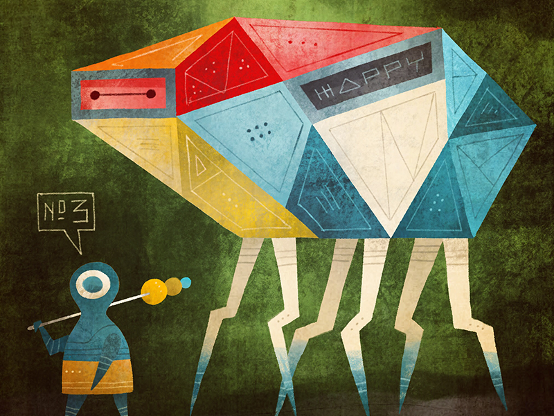 Happypak MultiTon Mulebot robots illustration