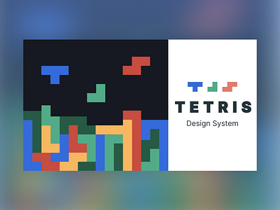 Design system concept - TDS branding components design system finance fintech logo minimal modern structure tetris typography