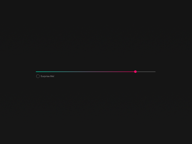 Surprise Me! animation button control design interaction level nob slider solution ui ux volume