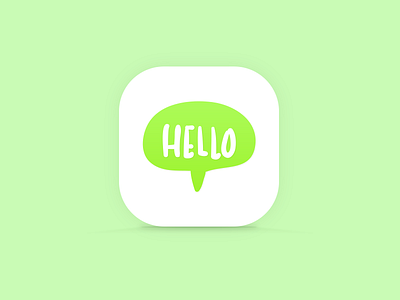 a subtle hello bubble chat flat hello hey hi icon minimal social network subtle talk white