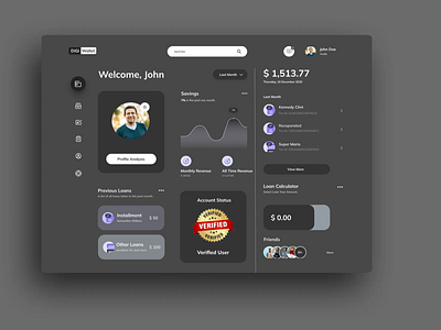 DigiWallet; A sample Digital Wallet Dashboard Design. dashboard figma interface landing ui uidesign uiux wallet webpage website