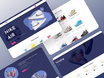 Shoe Store E-commerce Landing Page. dailyui designer dribbbleinspiration ecommerce figma inspiration landing shoe ui uidesign uiideas uiinspiration uiux userinterface ux uxdesign uxdesigner uxtips website