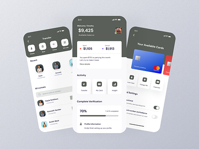 Fintech Application UI Screens. adobe app appdesign application dailyui design designer figma finance finance.fintechapp fintech illustrator landing ui uiapp uiapplication uidesign uidesigner uiux ux