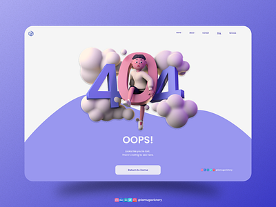 404 Error Landing Page. 3d behance branding dailyui design error error page figma landing landing page mockup product design tech ui uidesign uidesigner uiinspiration uiux webpage website