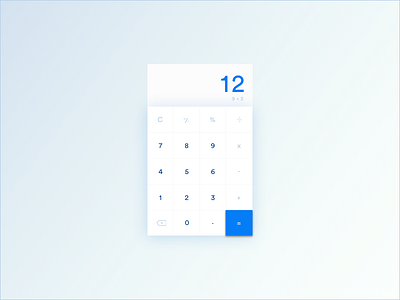Daily004 4 blue calculator daily dailyui design material numbers simple ui