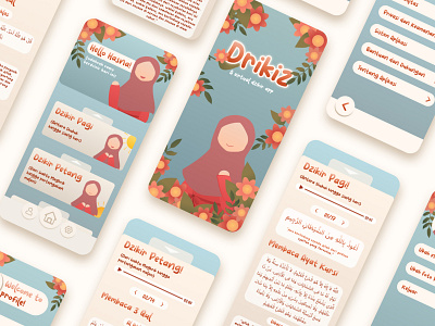 Drikiz! Virtual Dzikir App app design graphic design illustration ui vector